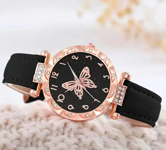 6Psc Montre à Quartz Numérique Élégante pour Femme